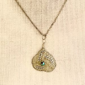 Halskette mit Anhänger-blaue Perle