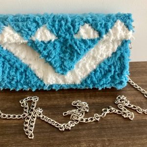 Envelope-Bag „Kuscheltraum in blau-weiß“