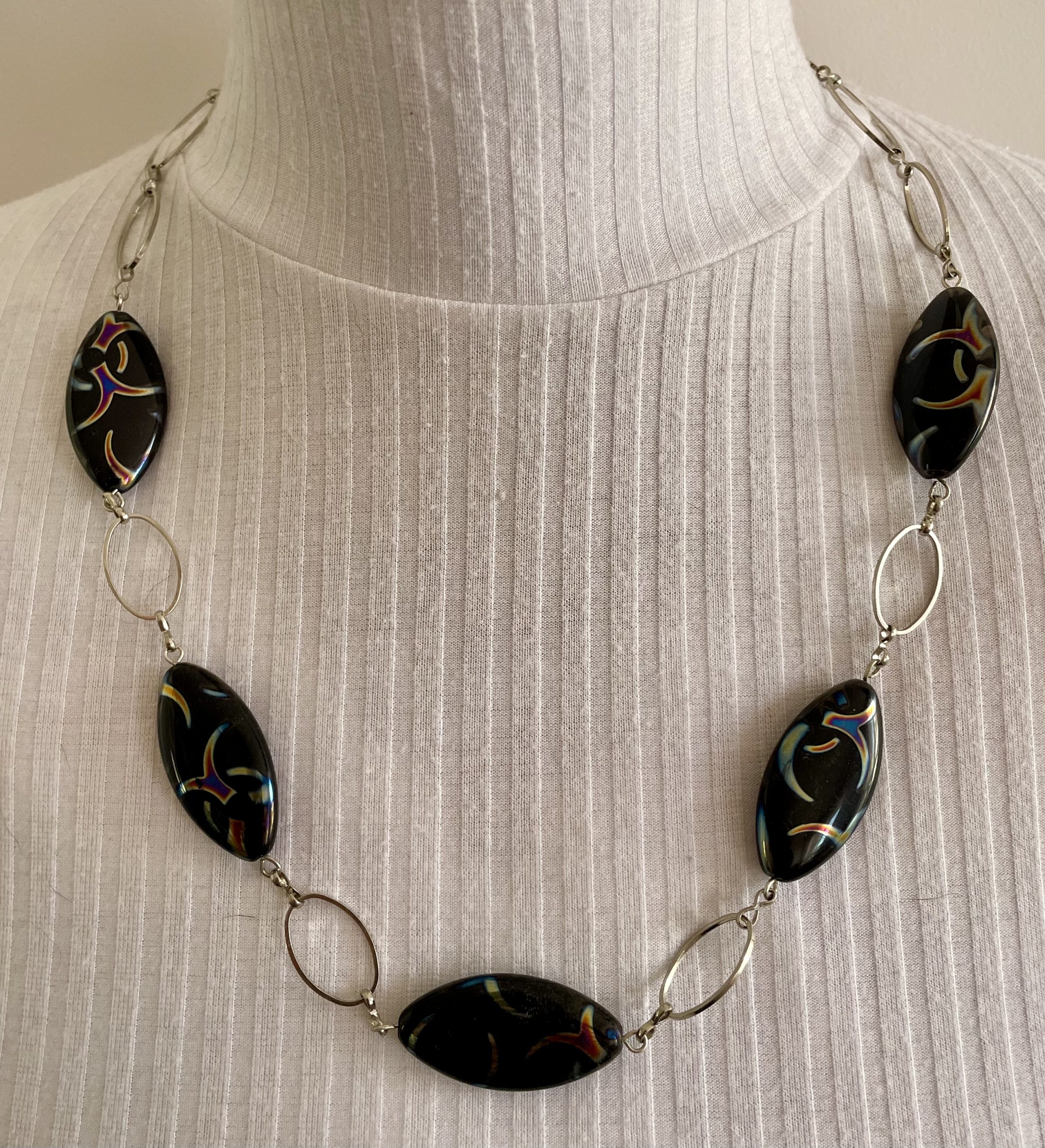 Schwarze Glasperlen – Set