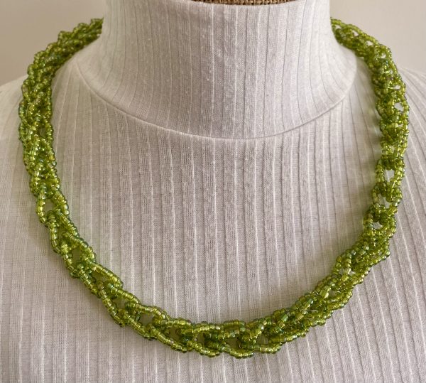 Grüne Glasperlen - Set -Halskette, Armband, Ohrringe - Image 2