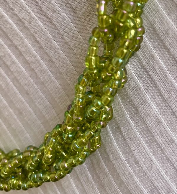Grüne Glasperlen - Set -Halskette, Armband, Ohrringe - Image 3