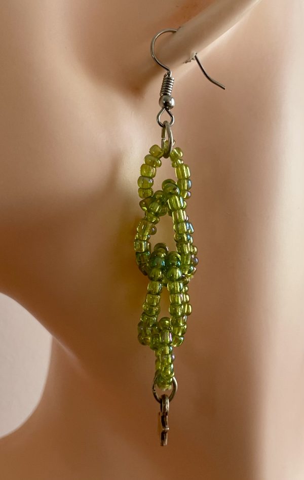 Grüne Glasperlen - Set -Halskette, Armband, Ohrringe - Image 5