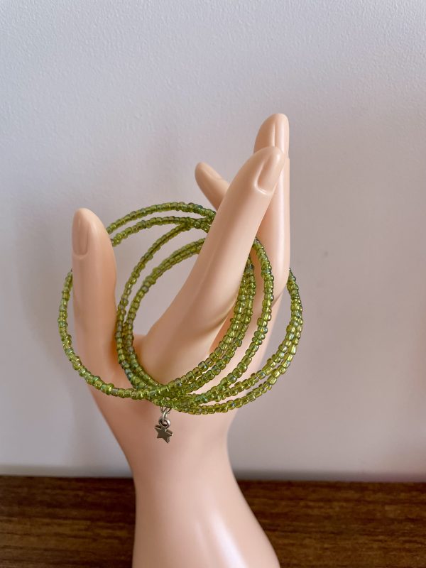 Grüne Glasperlen - Set -Halskette, Armband, Ohrringe - Image 6