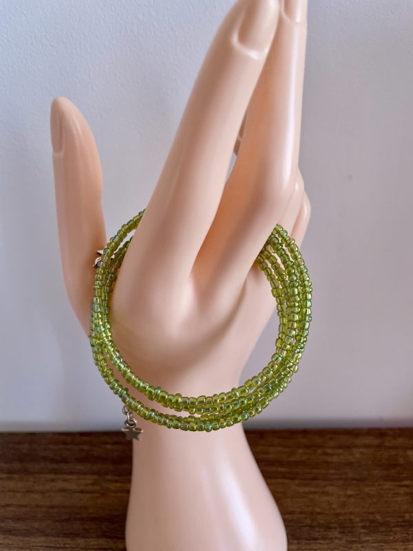 Grüne Glasperlen - Set -Halskette, Armband, Ohrringe - Image 9