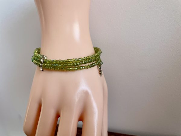 Grüne Glasperlen - Set -Halskette, Armband, Ohrringe - Image 8